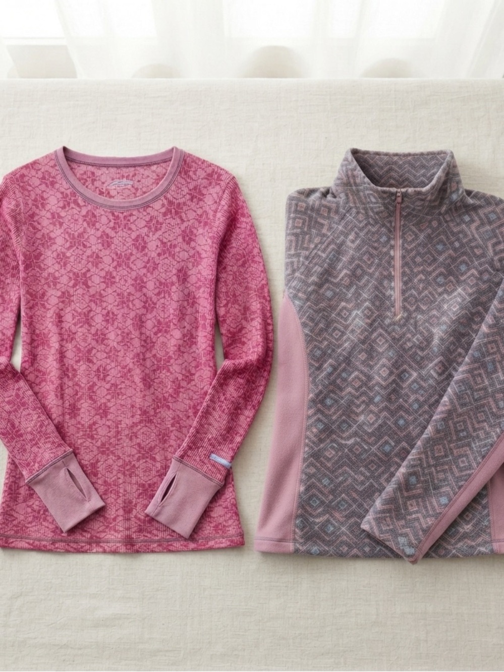Group Lot of 2 Columbia Fleece Thermal 1/4 Zip Top Women’s Size M L